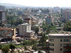 Addis-Abeba : city center.