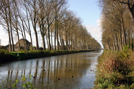 Approximately 11 kilometers from Bruges