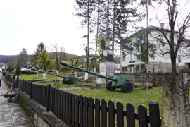 In front of the town hall in a rural Bulgarian town