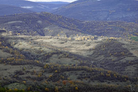 The valley of the Cherni Voda River, as seen from the Glozhene Monastery in Bulgaria