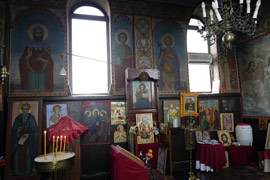 The chapel at the Glozhene Monastery in Bulgaria : interior