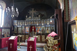 La chapelle du monastère de Glozhene en Bulgarie : interior