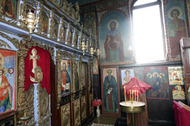 La chapelle du monastère de Glozhene en Bulgarie : interior