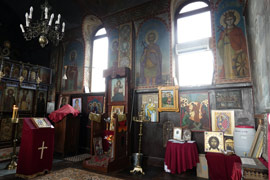 La chapelle du monastère de Glozhene en Bulgarie : interior