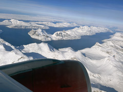 Le Groenland vu du ciel.