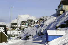 Groenland : maisons à Nuuk