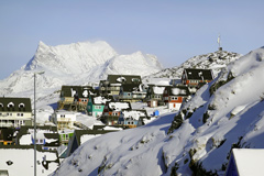 Groenland : maisons à Nuuk