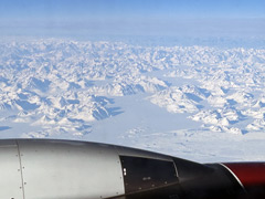 飛行機から見たグリーンランド