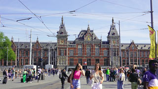 アムステルダムの中央駅
