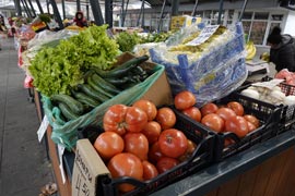 ブルガリアのテテヴェン村の朝市